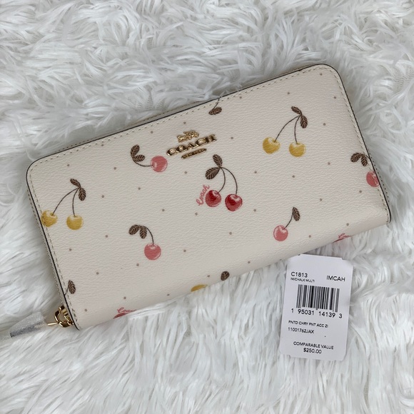 Coach Wallet Cherry Print - Picture 4 of 8